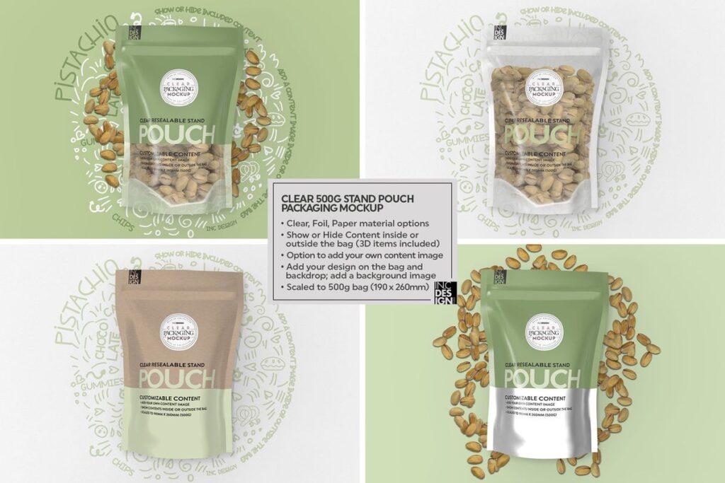 customized lay flat pouches