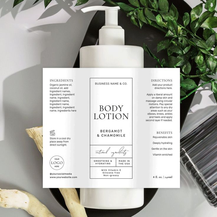 lotion label design